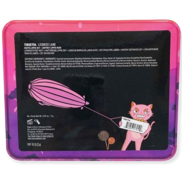 NEW NYX Professional Makeup 4-Pc. LIMITED EDITION Licorice Lane Matte Lippie Set - Picture 10 of 10